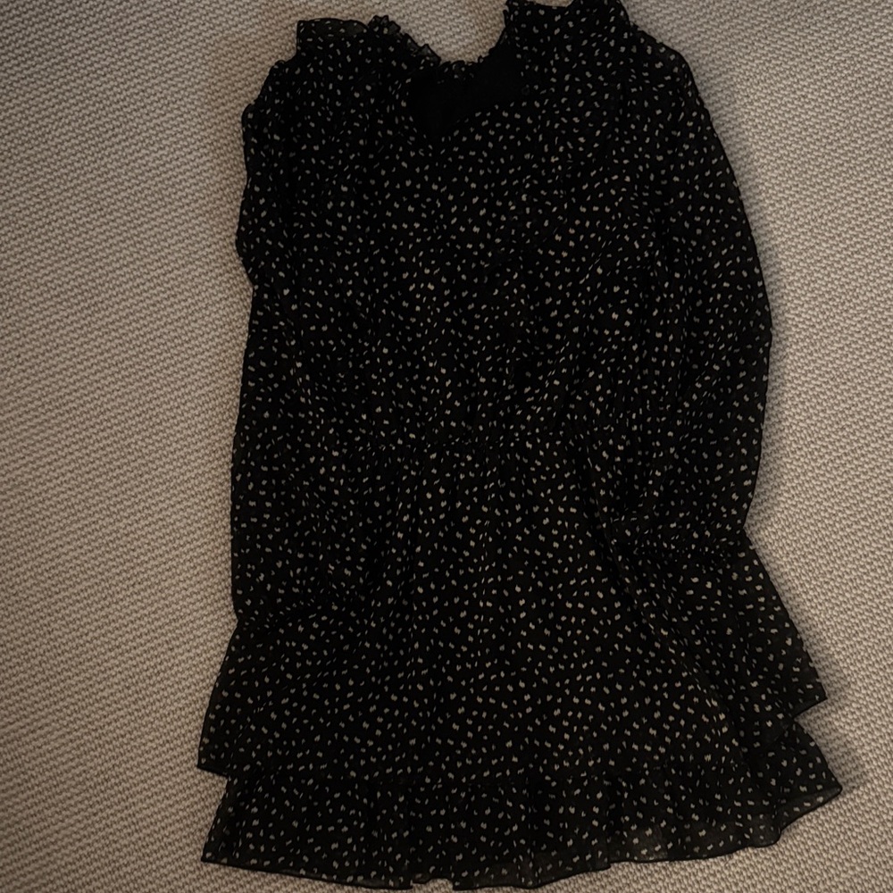 Zara Black Dress with White Dots